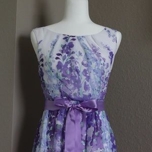 Dress Barn Purple Floral Dress